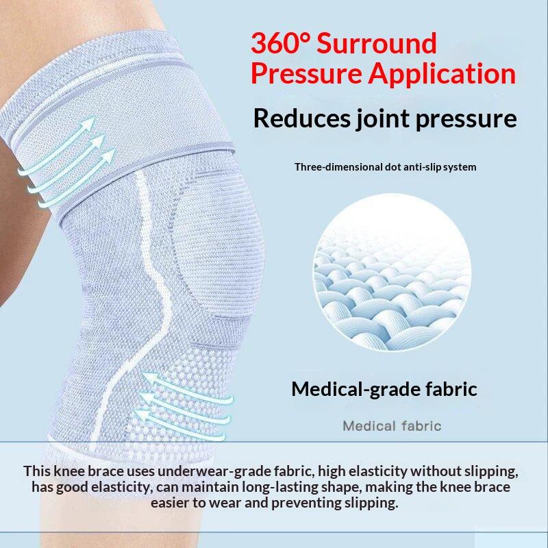 Compression Knee Sleeve - Supporto per Ginocchio Regolabile Antiscivolo a
