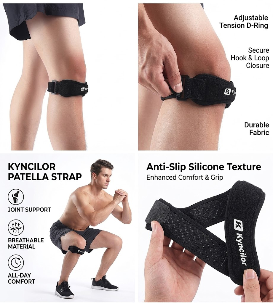 Compression Knee Sleeve - 1 Manicotto Sportivo per Gamba, Manicotto