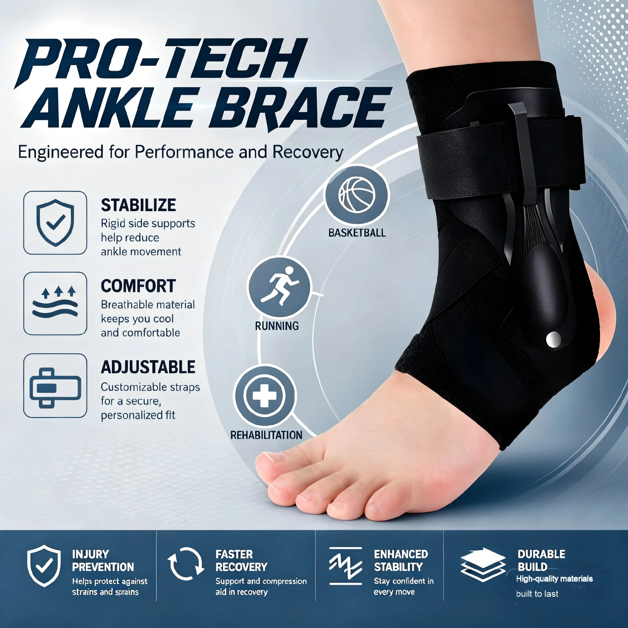 1/2 Pezzi Tutore Caviglia con  - Ankle Brace Support recensione e prezzo